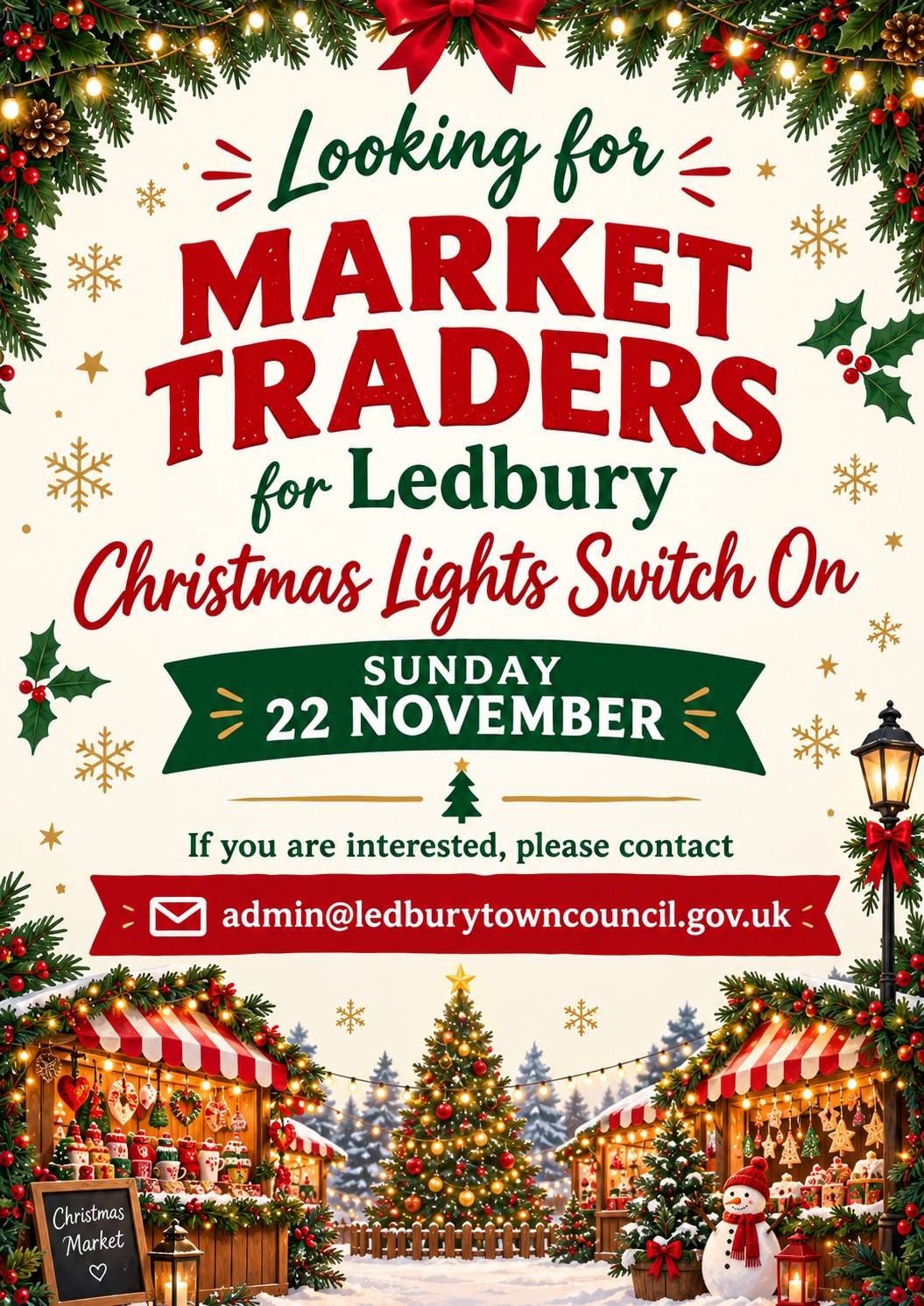 Christmas Market Traders Wanted 