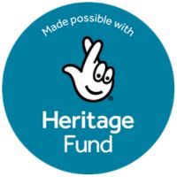 The National Heritage Lottery acknowledgement stamp. 