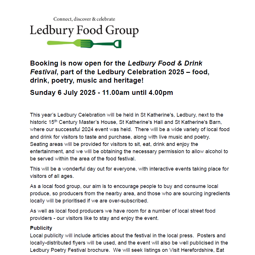 Ledbury Celebration Day 2025