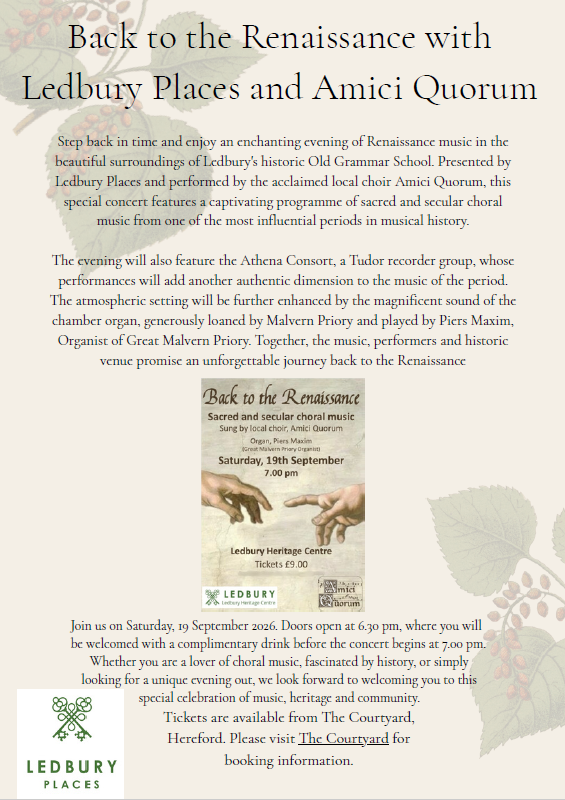 Back to the Renaissance with Ledbury Places and Amici Quorum