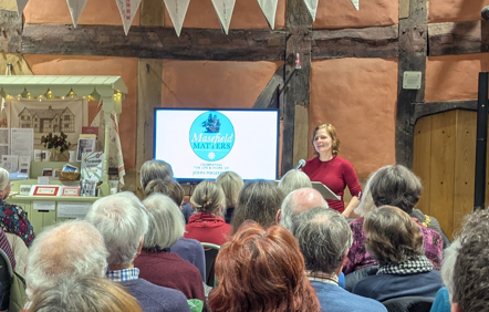 The Masefield Matters Logo on a white background. The logo is a pastel green oval with an image of a sailing ship and text reading 'Masefield Matters, celebrating the life and work of John Masefield.'